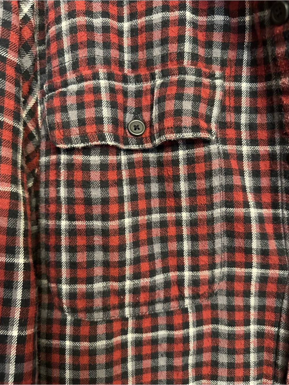 Boston Traders Unisex Sherpa Lined Plaid Flannel Shacket Red/Gray/Black XL - Picture 8 of 11
